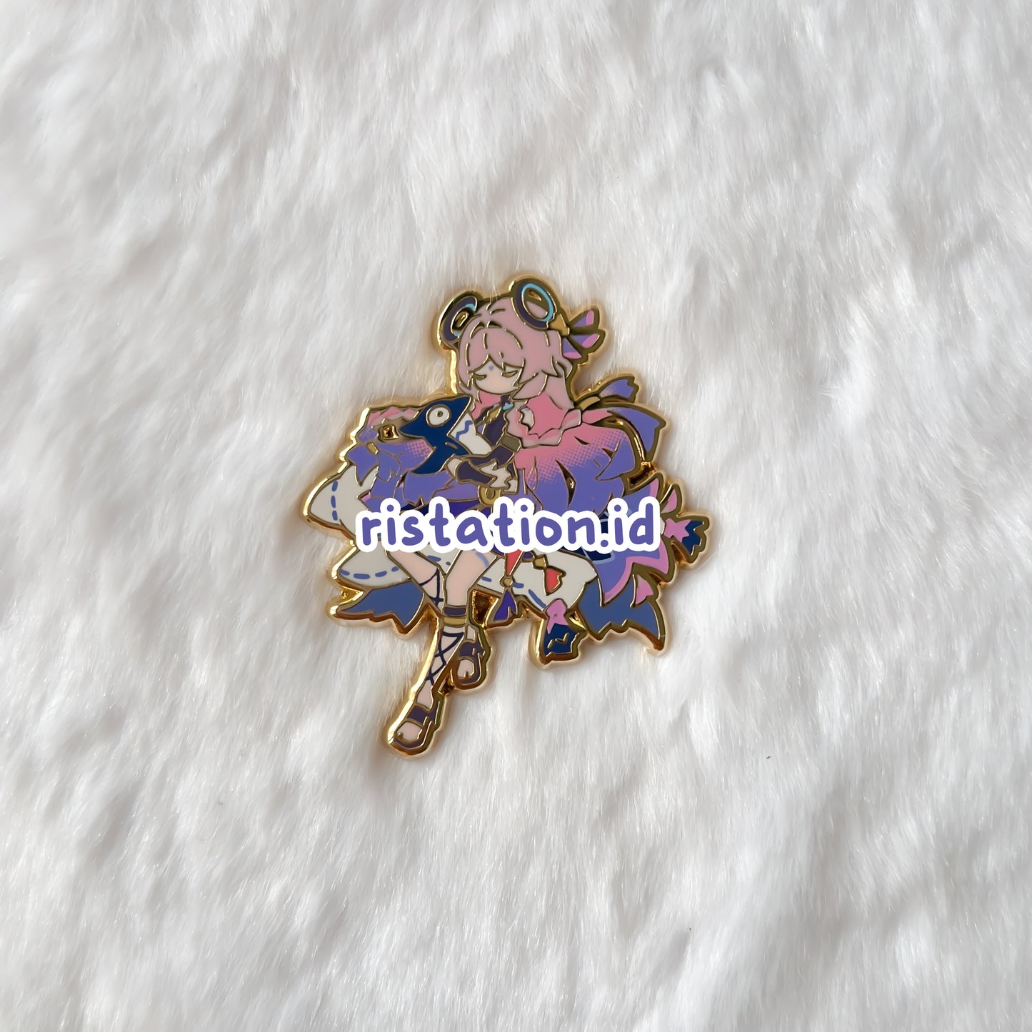 Genshin Impact Cute Character Hard Enamel Pin- Gold (part 9)