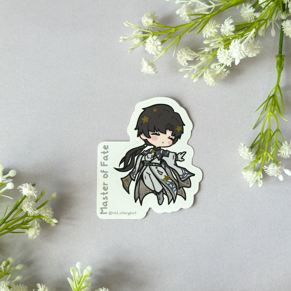 Love and Deepspace - Die Cut Gold Foil - Easy Peel - Vinyl Sticker