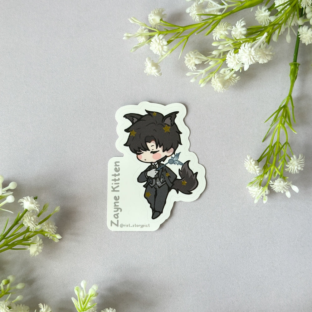 Love and Deepspace - Die Cut Gold Foil - Easy Peel - Vinyl Sticker