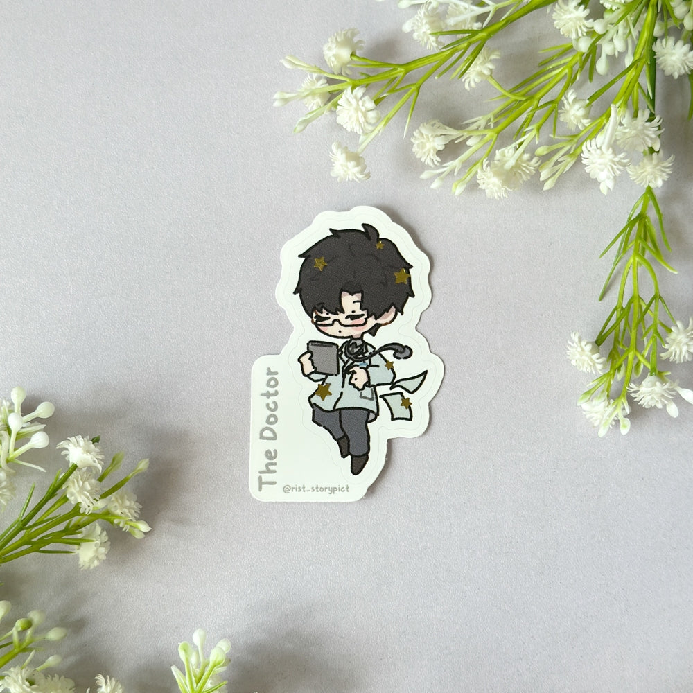 Love and Deepspace - Die Cut Gold Foil - Easy Peel - Vinyl Sticker
