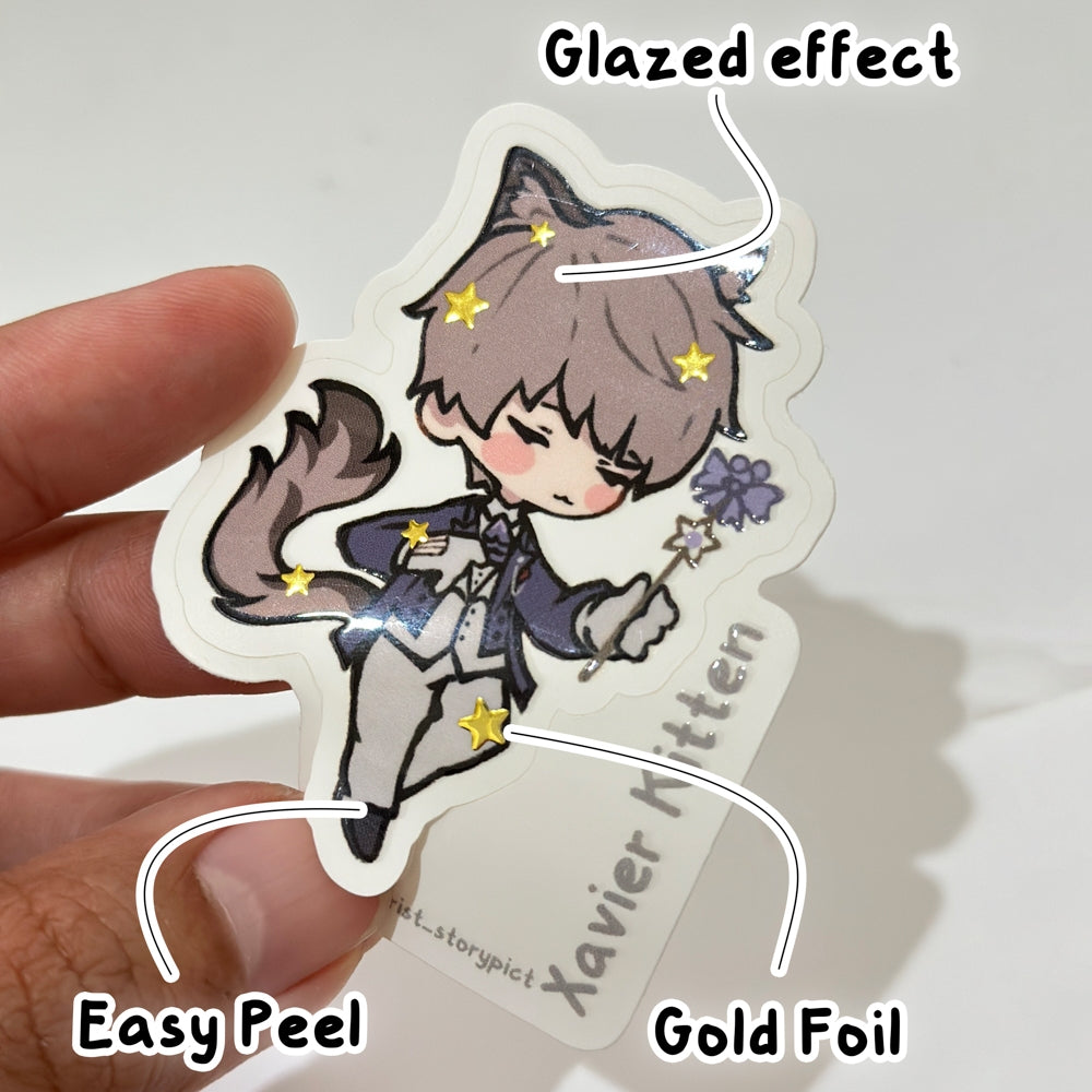 Love and Deepspace - Die Cut Gold Foil - Easy Peel - Vinyl Sticker