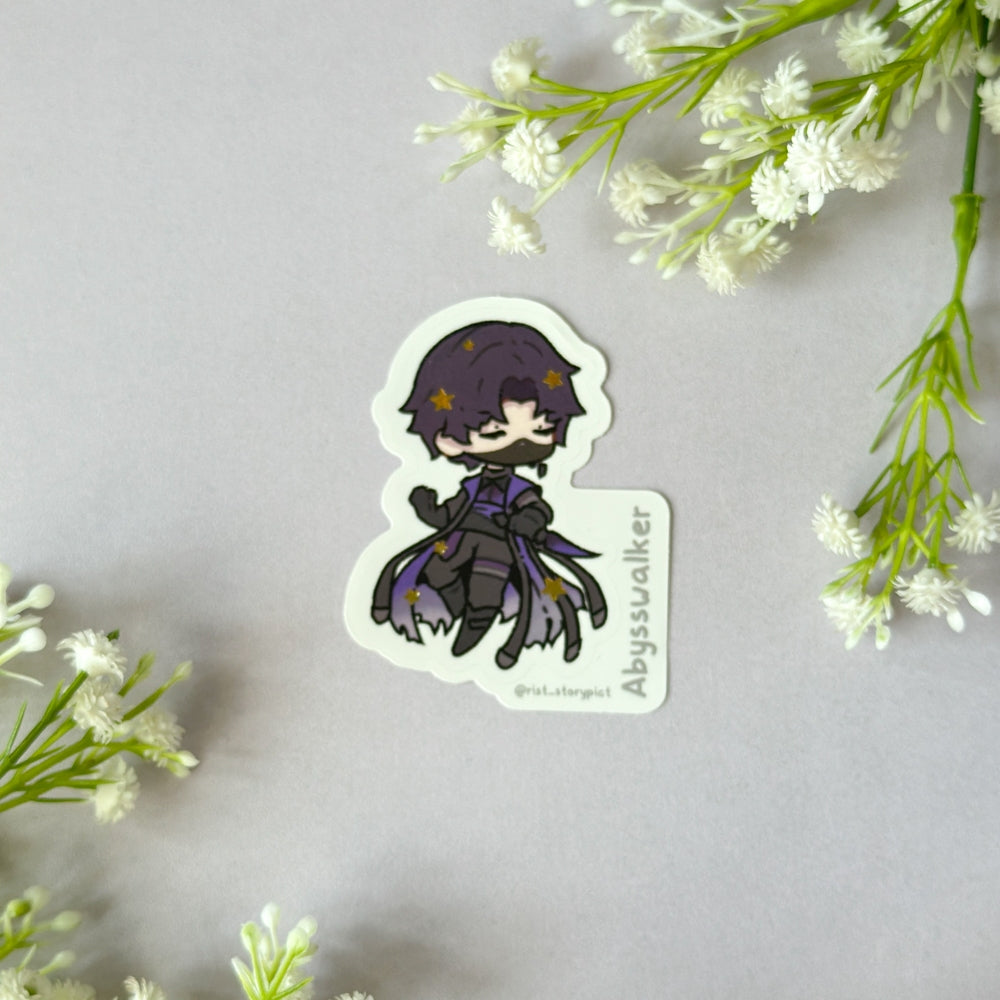 Love and Deepspace - Die Cut Gold Foil - Easy Peel - Vinyl Sticker