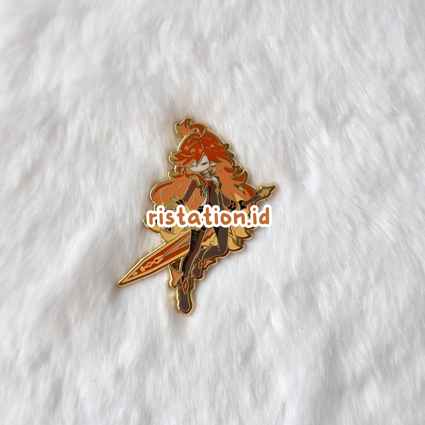 Genshin Impact Cute Character Hard Enamel Pin- Gold (part 9)