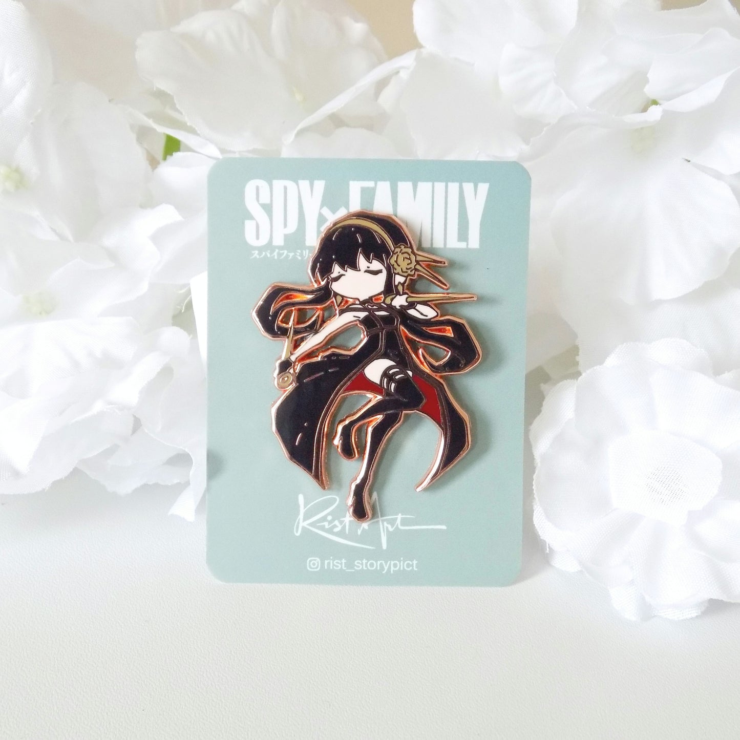 Anya and Family - Anime Inspired Hard Enamel Pin Rosegold