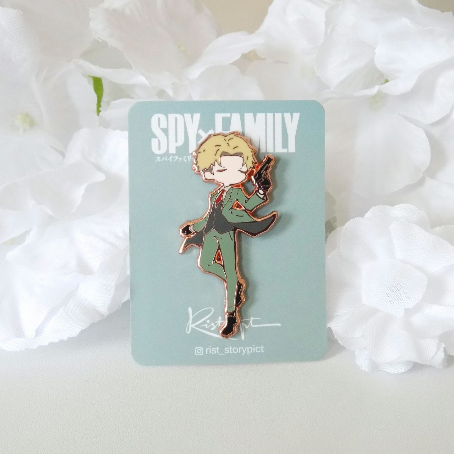 Anya and Family - Anime Inspired Hard Enamel Pin Rosegold