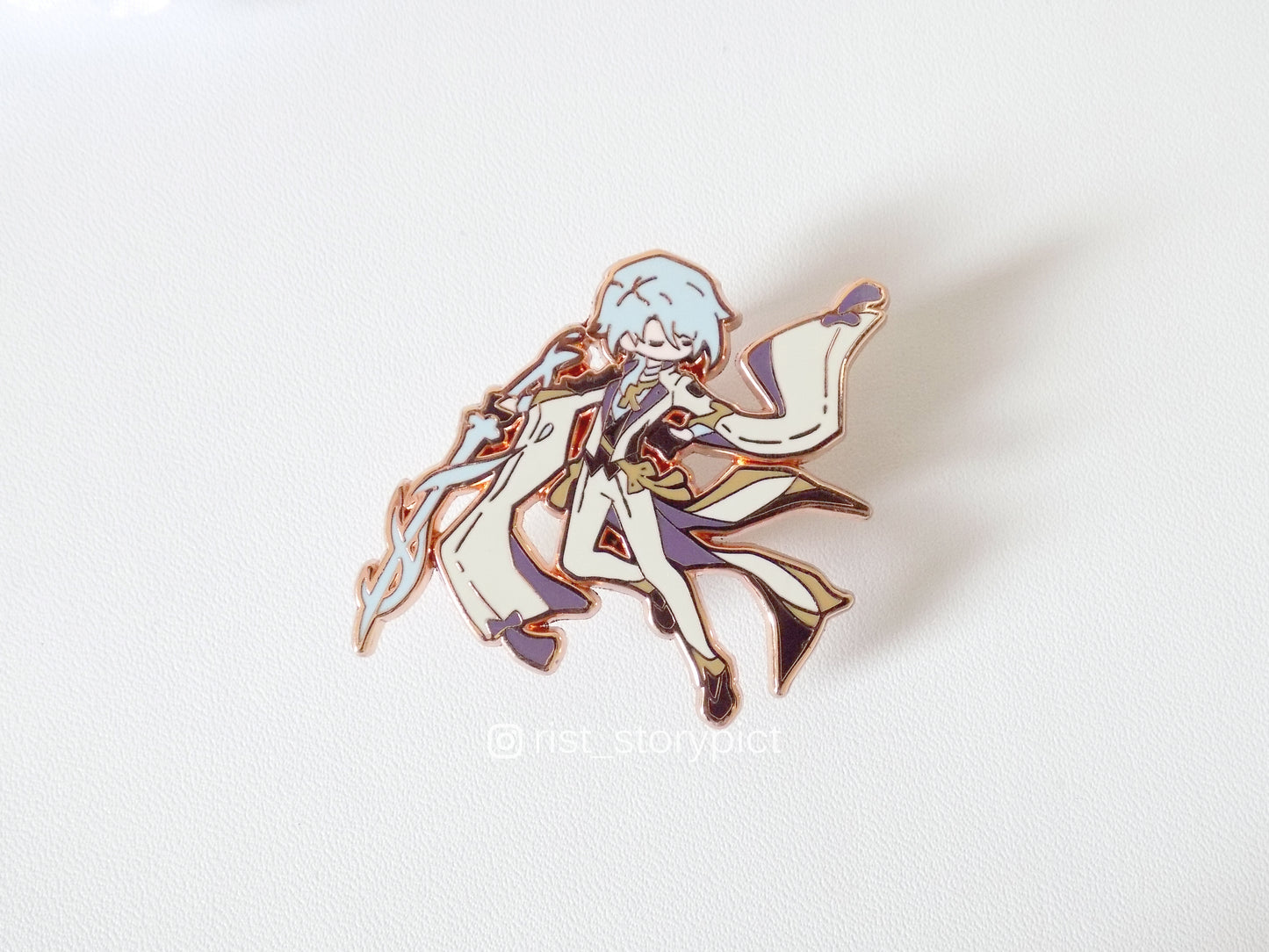 Genshin Impact Cute Character Hard Enamel Pin- Rose Gold (part 4)