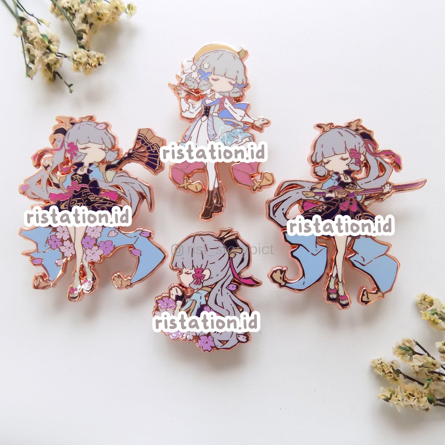 Kamisato Ayaka Special Bundle- Hard Enamel Pin Rosegold