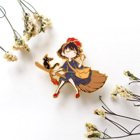 Kiki's Service - Anime Inspired Hard Enamel Pin Gold Plated Color