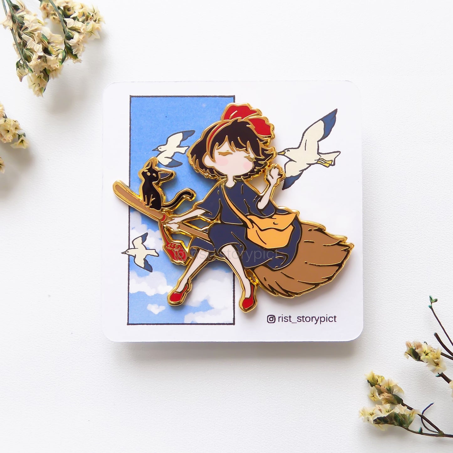 Kiki's Service - Anime Inspired Hard Enamel Pin Gold Plated Color