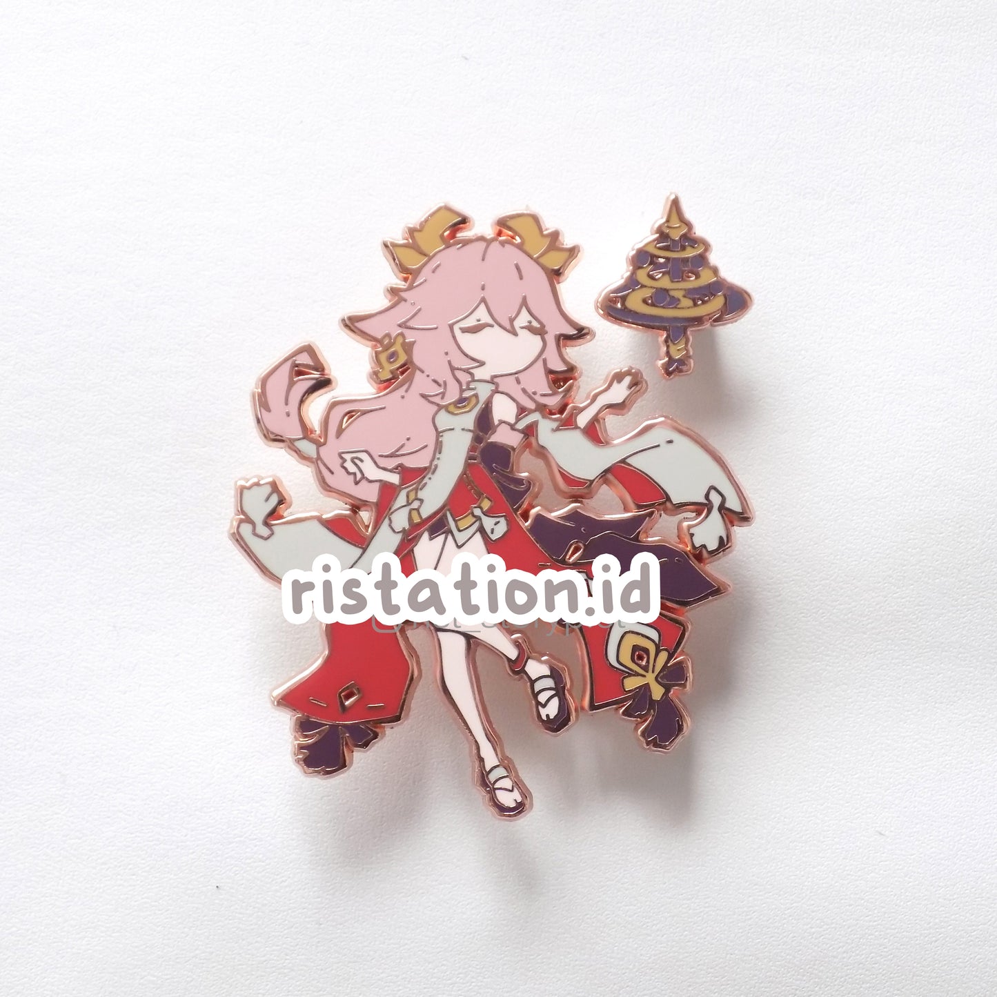 Yae Miko Special Bundle- Hard Enamel Pin Rosegold