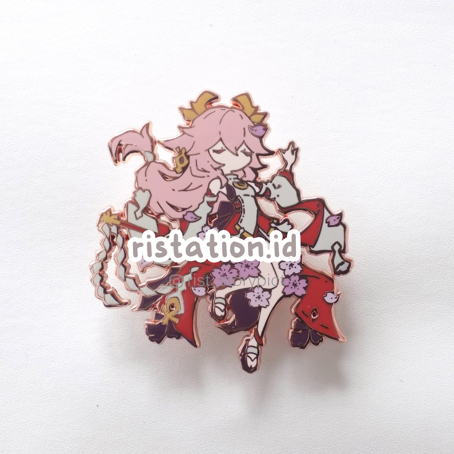 Yae Miko Special Bundle- Hard Enamel Pin Rosegold