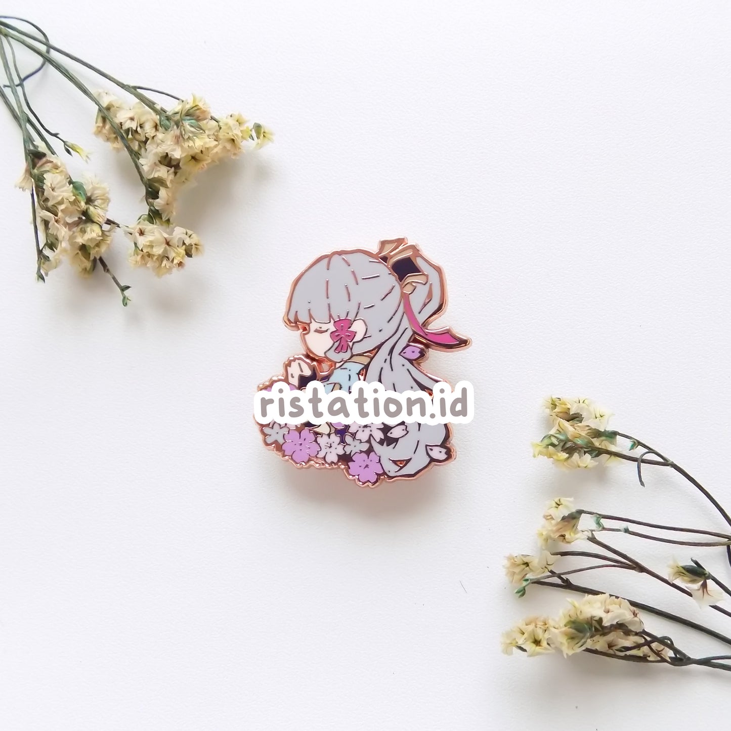 Kamisato Ayaka Special Bundle- Hard Enamel Pin Rosegold