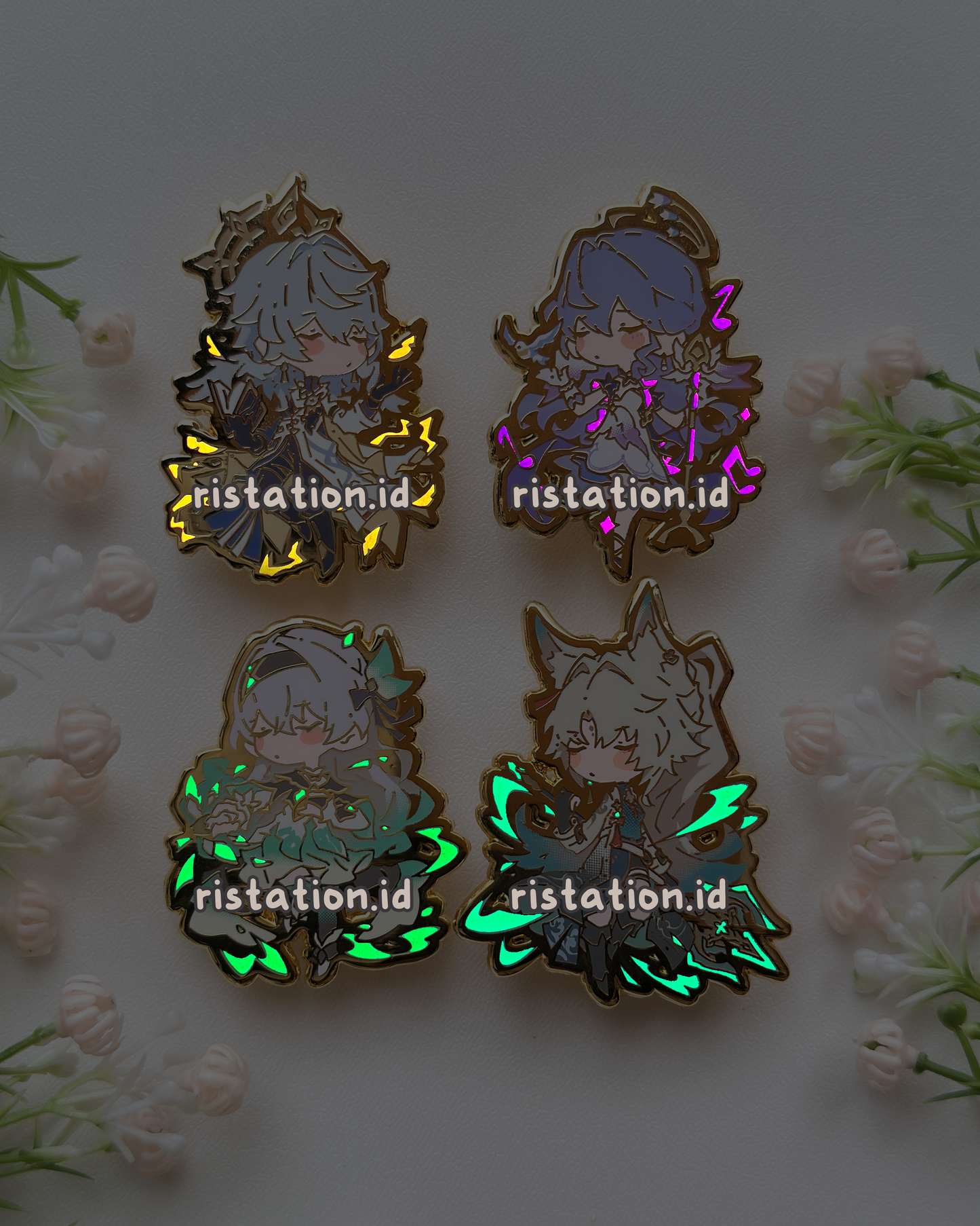 Honkai Star Rail Cute Characters - Glow in the Dark - Hard Enamel Pin Gold Color Plating Part 1