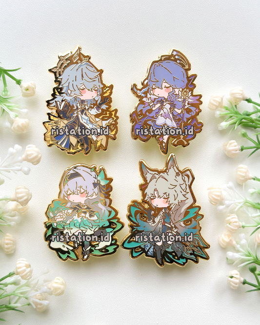 Honkai Star Rail Cute Characters - Glow in the Dark - Hard Enamel Pin Gold Color Plating Part 1