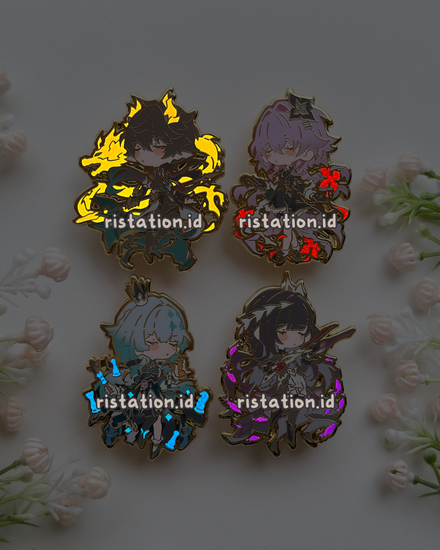Honkai Star Rail Cute Characters - Glow in the Dark - Hard Enamel Pin Gold Color Plating Part 4