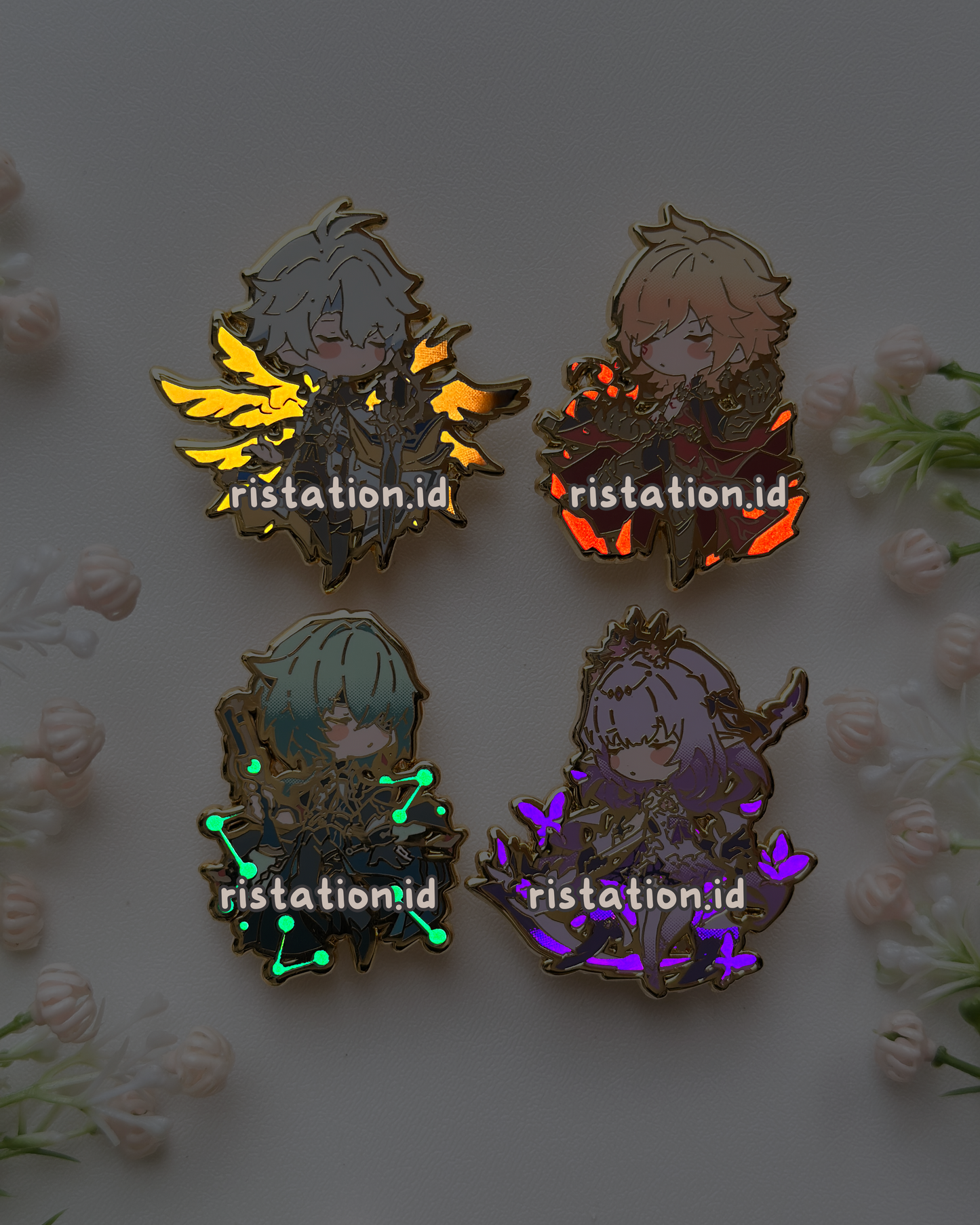 Honkai Star Rail Cute Characters - Glow in the Dark - Hard Enamel Pin Gold Color Part 3