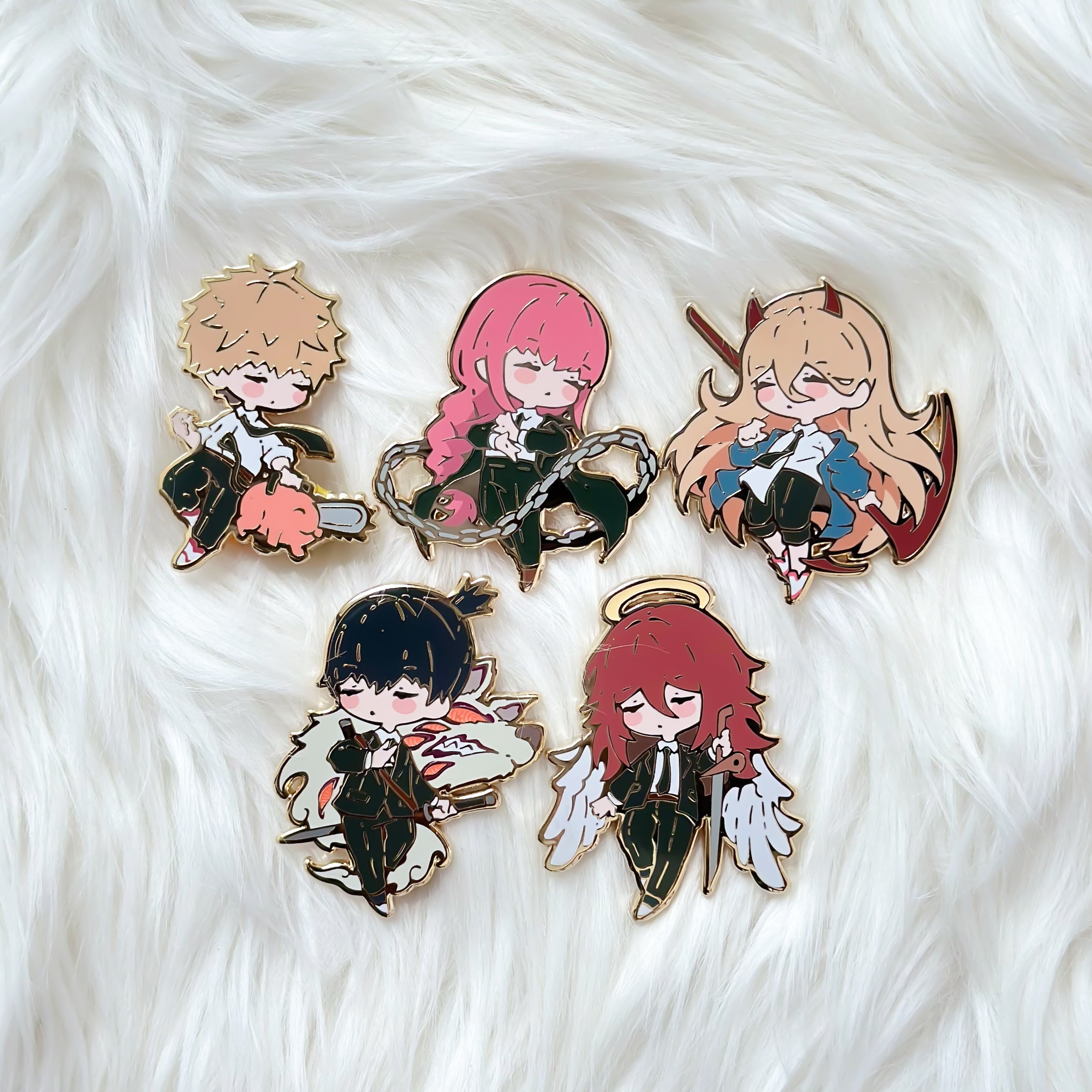 Chibi Pin Merch Anime Inspired Hard enamel Pin - Chibi Mighty Series - CSM – Ristation