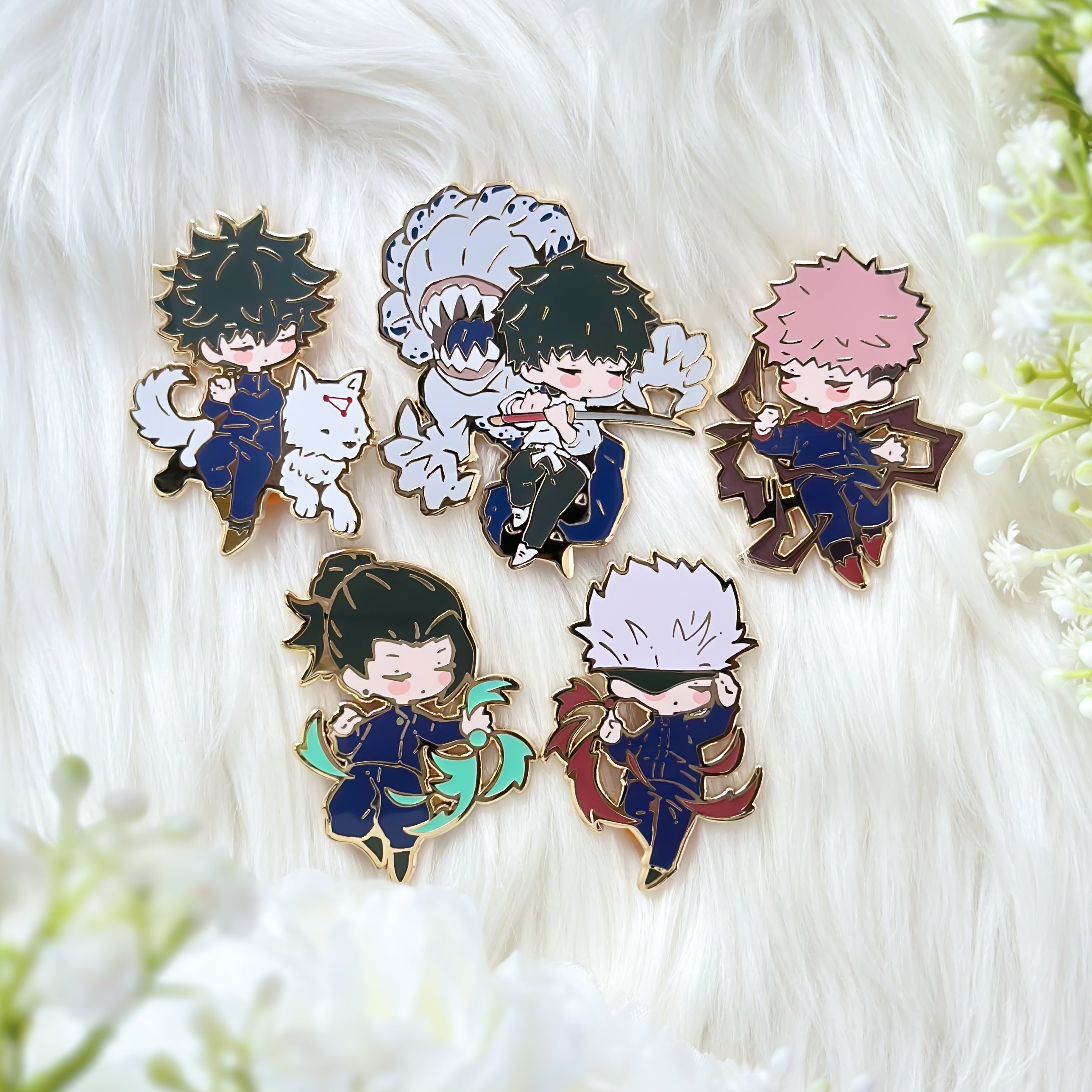 Chibi Pin Merch Anime Inspired Hard enamel Pin - Chibi Mighty Series - JJK – Ristation