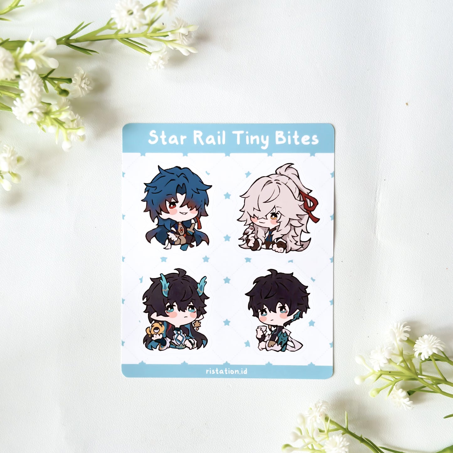 Honkai Star Rail Cute Characters Sticker Sheet Tiny Bites Series - Mini Kiss Cut Sticker Sheet - Journaling & Decoration Sticker