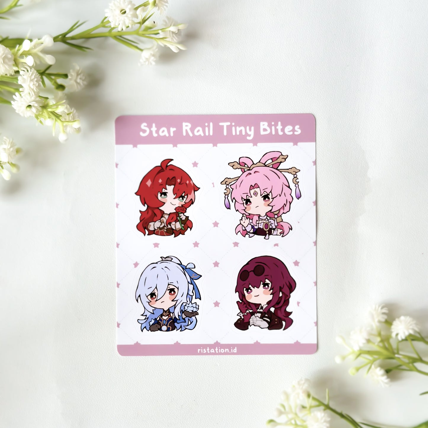 Honkai Star Rail Cute Characters Sticker Sheet Tiny Bites Series - Mini Kiss Cut Sticker Sheet - Journaling & Decoration Sticker