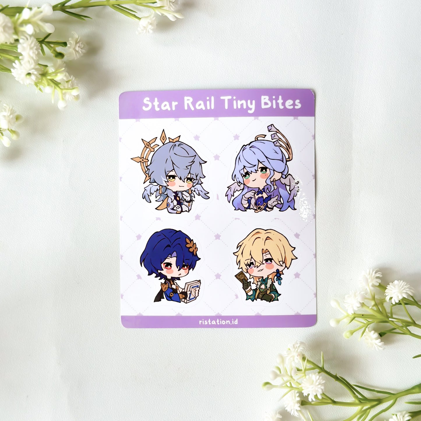 Honkai Star Rail Cute Characters Sticker Sheet Tiny Bites Series - Mini Kiss Cut Sticker Sheet - Journaling & Decoration Sticker