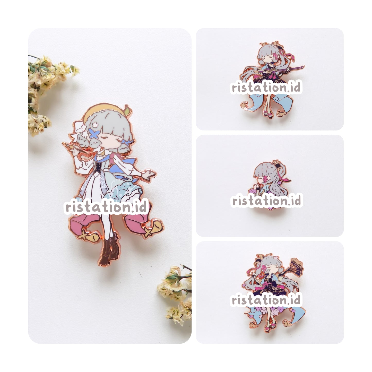 Kamisato Ayaka Special Bundle- Hard Enamel Pin Rosegold