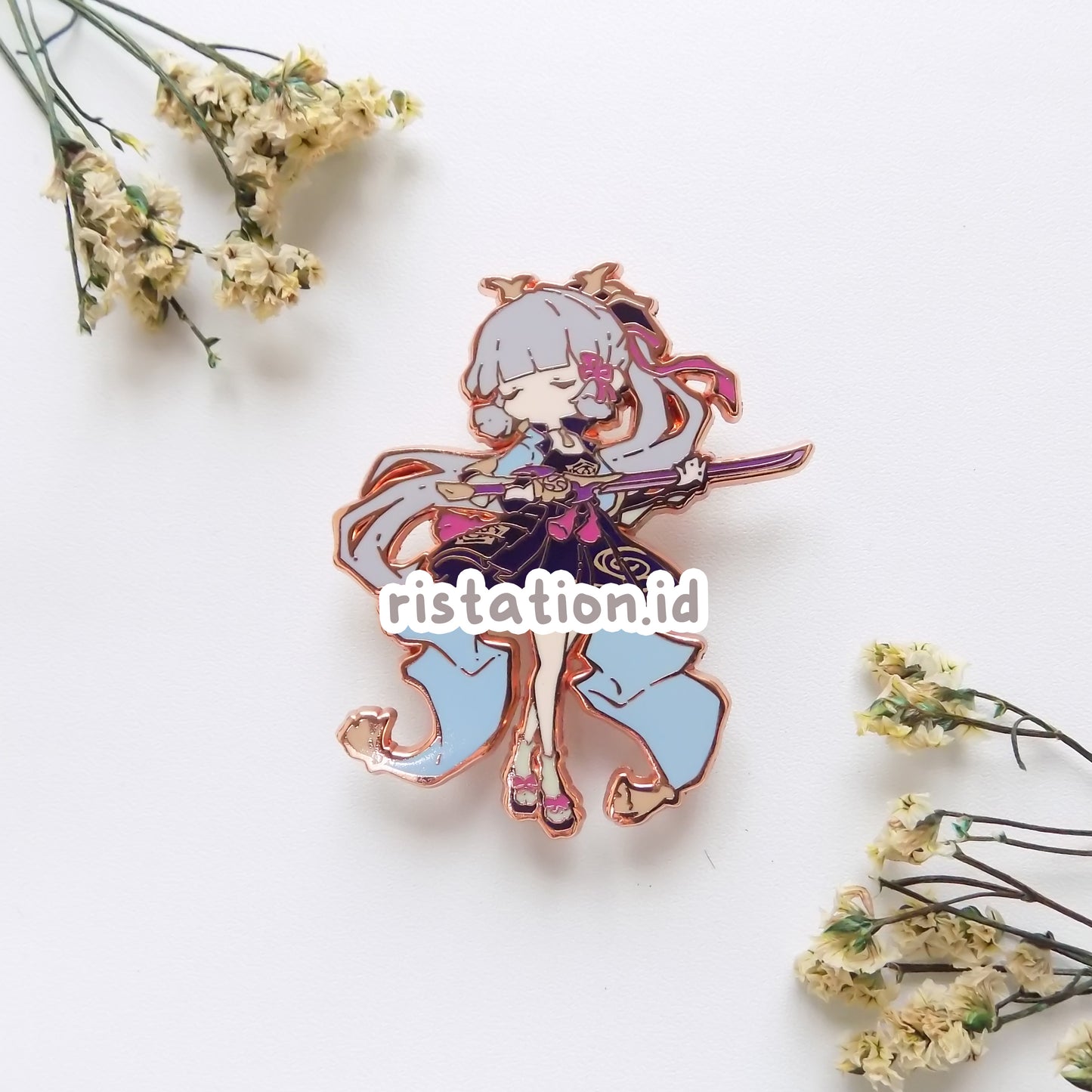 Kamisato Ayaka Special Bundle- Hard Enamel Pin Rosegold