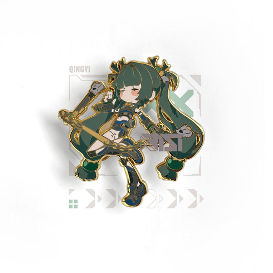 Qingyi - Zenless Zone Zero - Glow In the Dark - Hard Enamel Pin