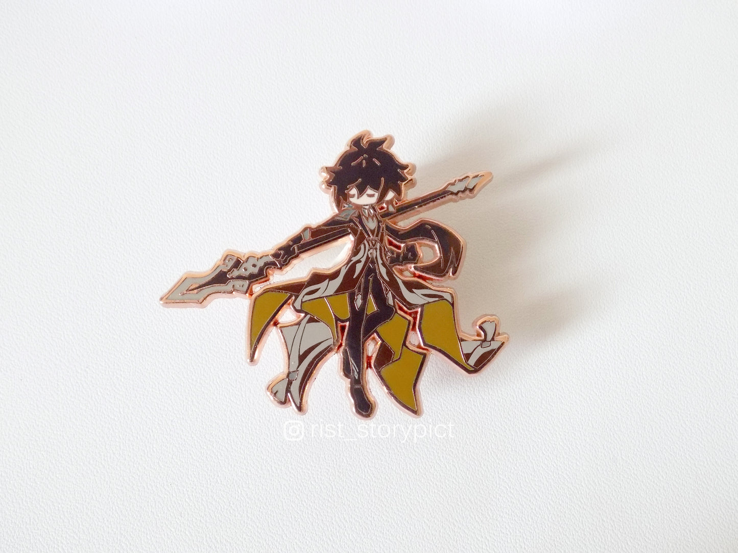 Genshin Impact Cute Character Hard Enamel Pin- Rose Gold (part 4)