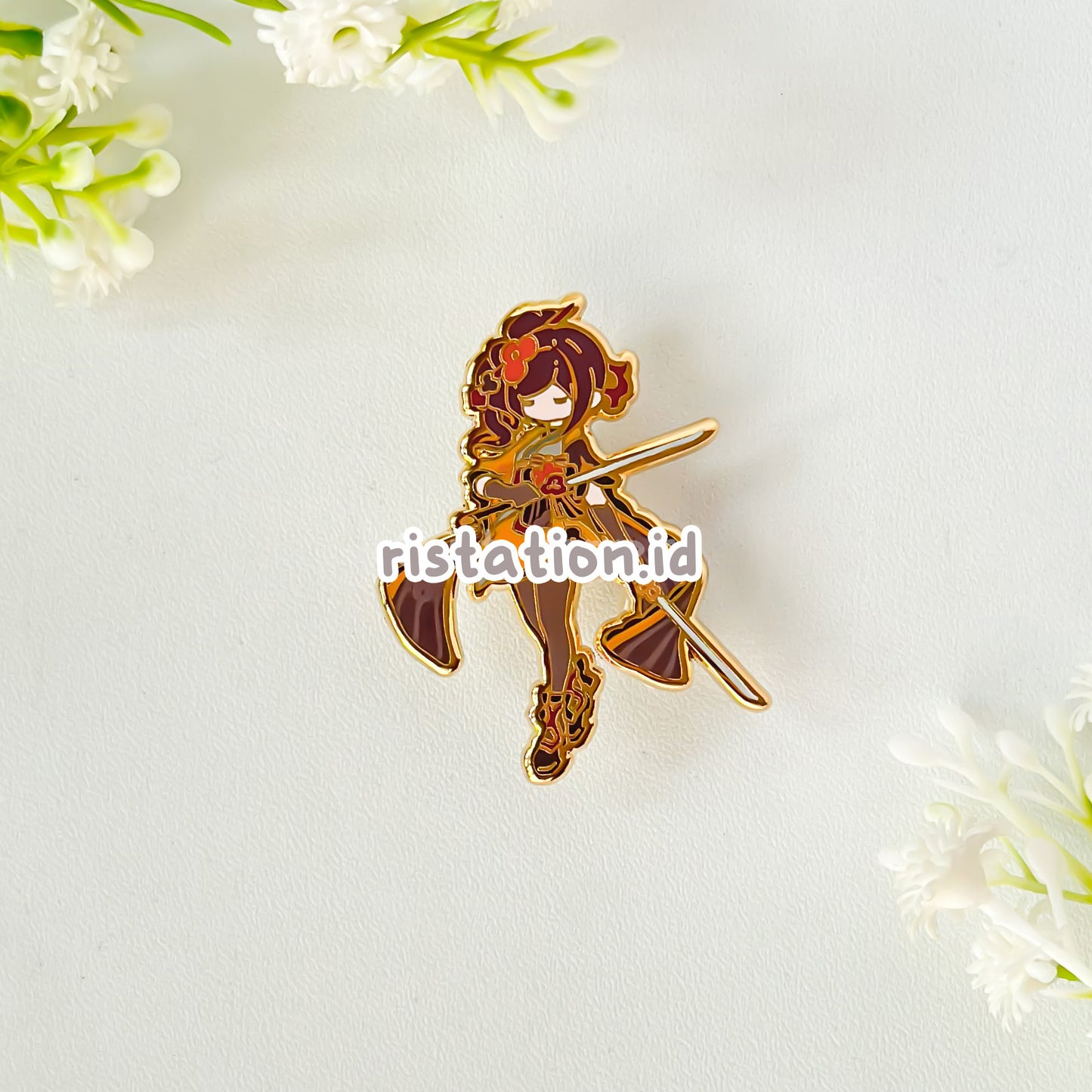 Genshin Impact Cute Character Hard Enamel Pin- Gold (part 5)