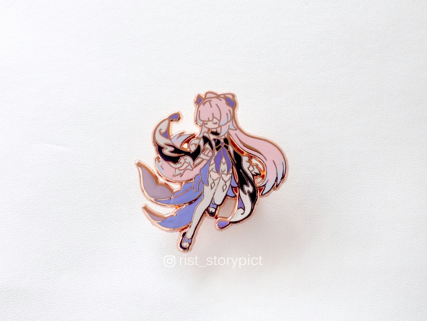 Genshin Impact Cute Character Hard Enamel Pin- Rose Gold (part 1)