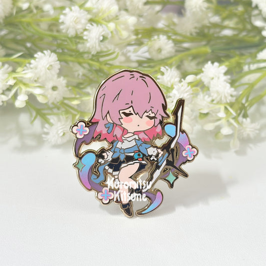 Honkai Star Rail - March7th - Glow in the Dark - Hard Enamel Pin