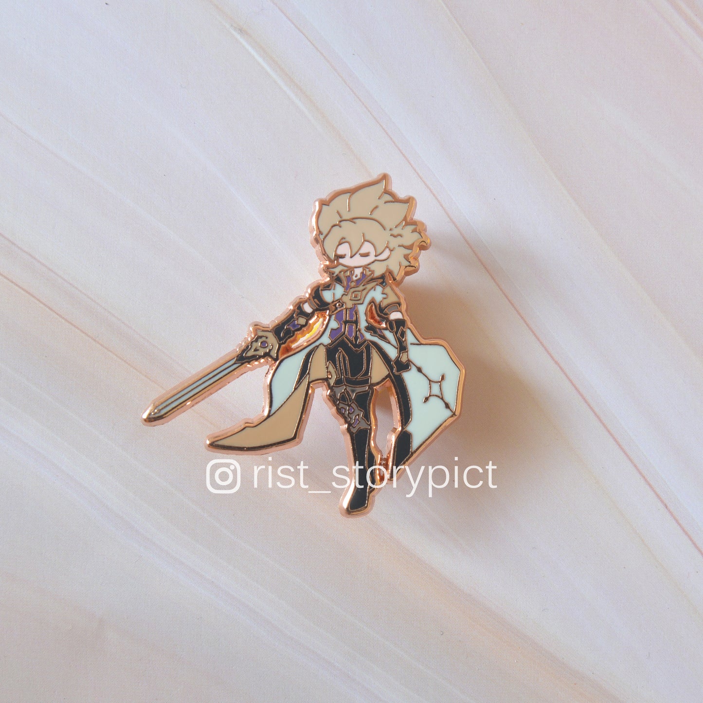 Genshin Impact Cute Character Hard Enamel Pin- Rose Gold (part 4)