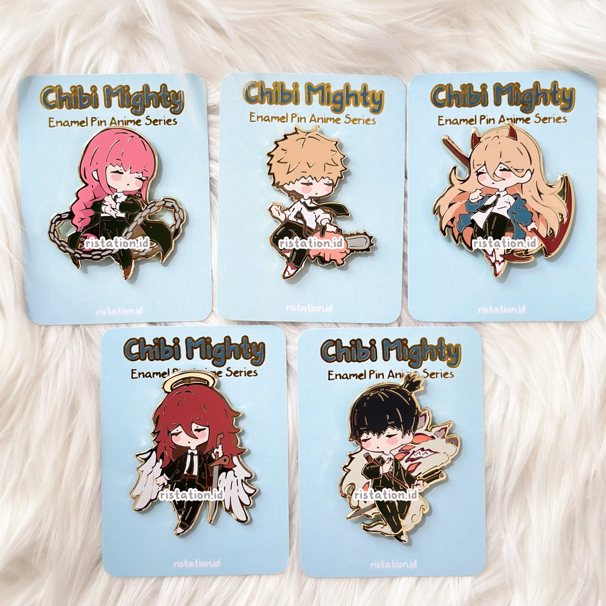 Chibi Pin Merch Anime Inspired Hard enamel Pin - Chibi Mighty Series - CSM – Ristation